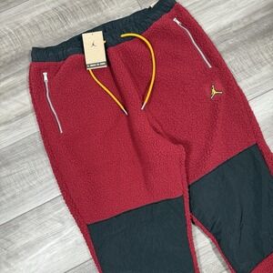 Nike Jordan Essential Men's Sherpa Fleece Pants DV1569 Cherrywood SZ XL NWT $90